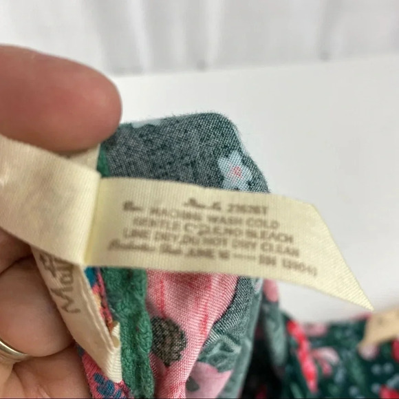 Matilda Jane Womens X-Small Long Sleeve Blouse Green Pink Floral - Picture 6 of 6